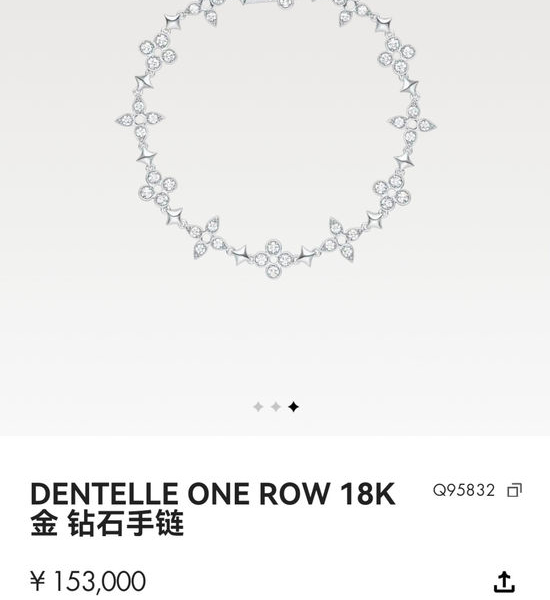 Louis Vuitton LV Lace Floral Hollow Zircon Inlaid Necklace