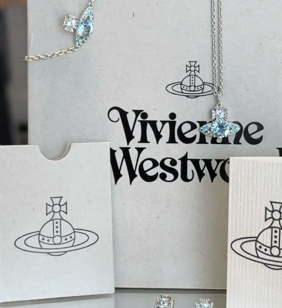 Vivienne Westhood Sophisticated Blue Diamond Necklace