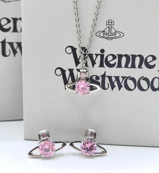 Vivienne Westhood Graceful Pink Diamond Necklace