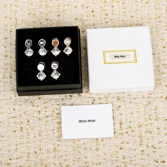 Miu Miu Delicate Crystal Stud Earrings