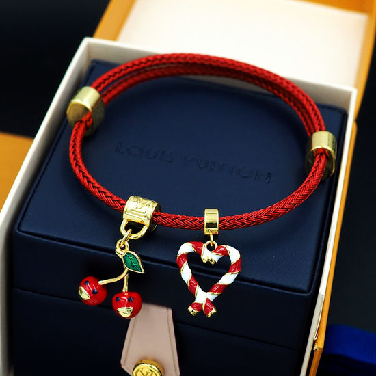 Louis Vuitton LV Steel Wire Cherry Decor Bracelet