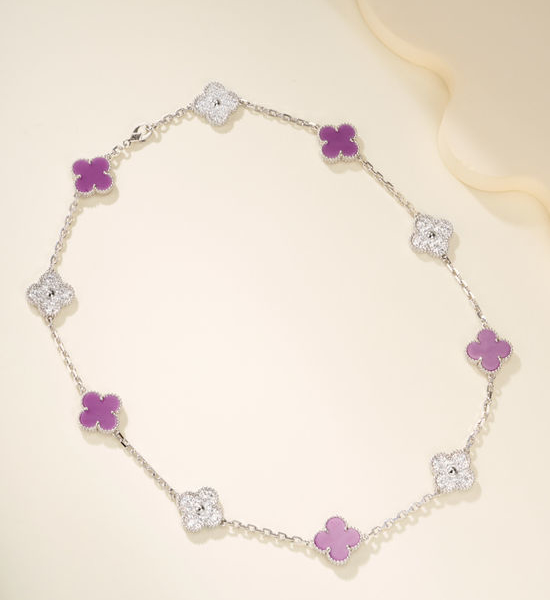 Van Cleef & Arpels VCA Violet Ten Flower Diamond Necklace