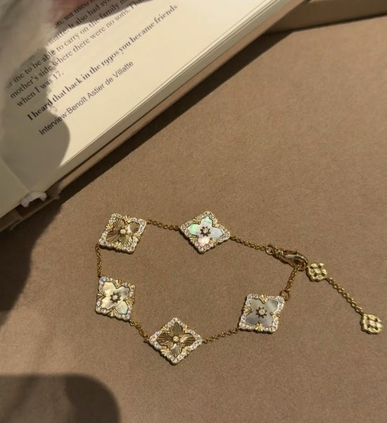 Celine Grey Mother of Pearl Laser Bracelet