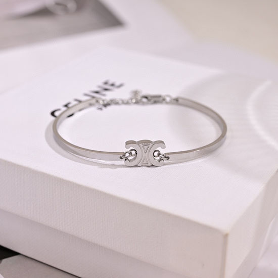 Celine Simple Stylish Gold Plated Bracelet