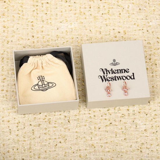 Vivienne Westhood Saturn Earrings with Sparkling Crystals