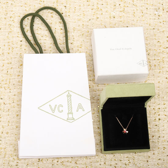Van Cleef & Arpels VCA Three Leaf Clover Delicate Necklace