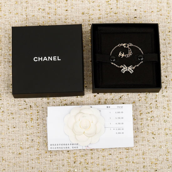 Chanel Bow Enamel Crystal Bracelet