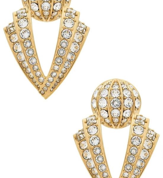 Valentino Full Diamond Round Stud Earrings
