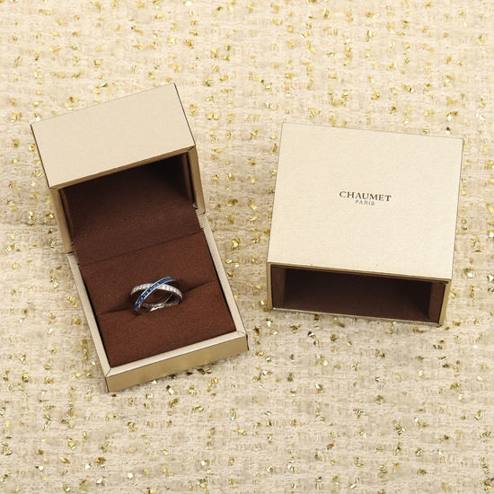 Chanel Sapphire Diamond Interwoven Band Ring