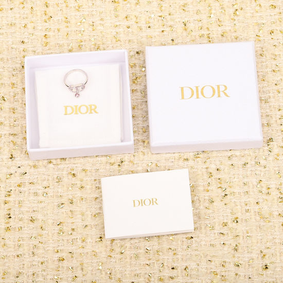 Christian Dior CD Swarovski Pearl Ring