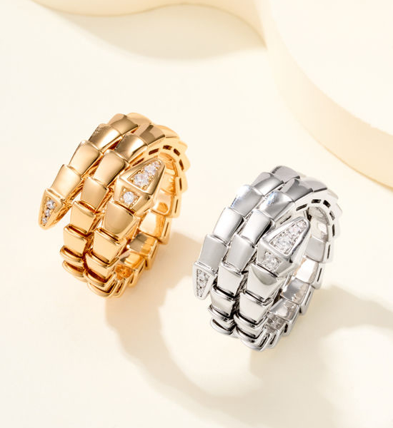 Bvlgari Crystal Snake Ring Handcrafted Premium Design