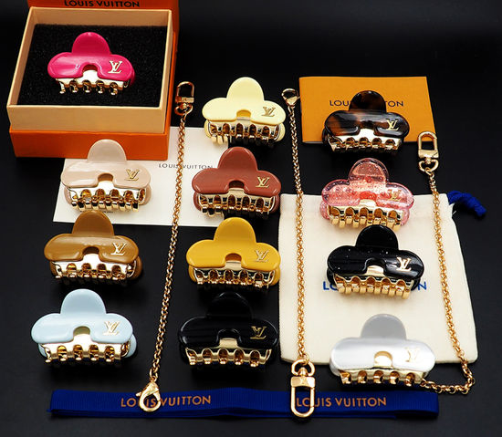 Louis Vuitton LV High-Quality Acrylic Metal Hair Clip Set