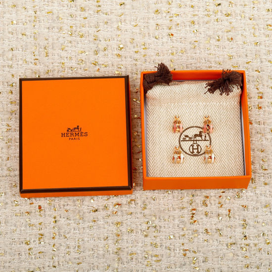 Hermes Classic Mini Oval Stud Earrings Premium Craft