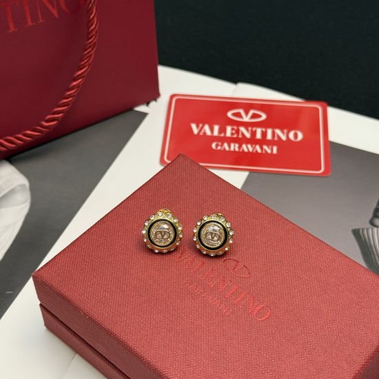 Valentino Gold Earrings Simple Versatile Style