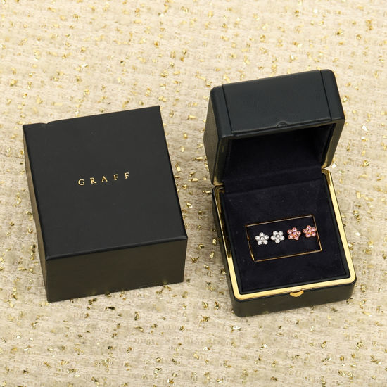 Fendi Delicate Diamond Flower Stud Earrings