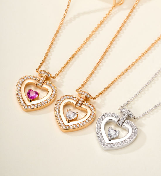 Fred Dainty Heart Shape Pendant Necklace Jewelry