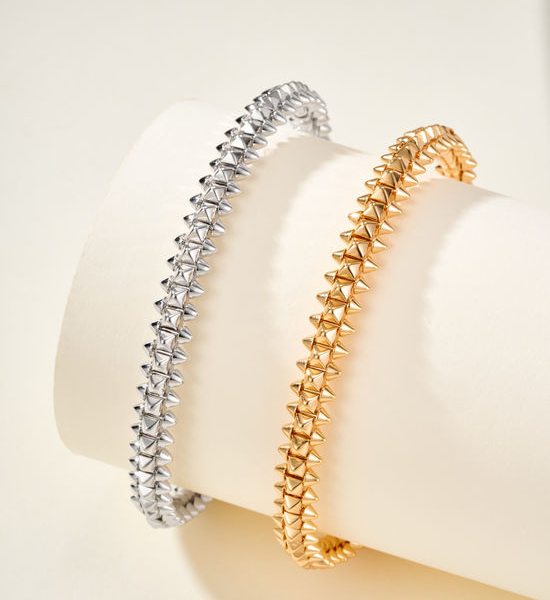 Chanel Classic Rivet Smooth Bangle