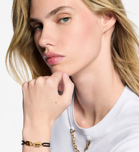 Louis Vuitton LV Dual Padlock Woven Bracelet Elegant Jewelry