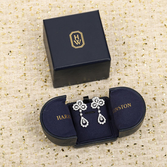 Harry Winston Water Drop Diamond Loop Earrings