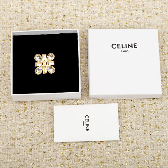 Celine Rhinestone Triumphal Arch Brooch