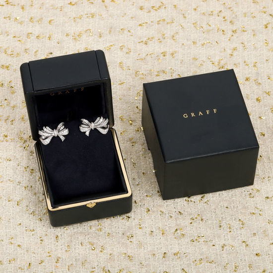 Polo Ralph Lauren Bow Design Diamond Earrings Fine Jewelry