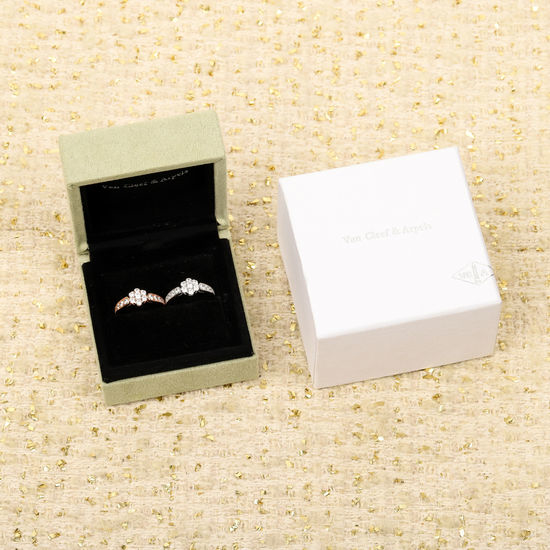 Van Cleef & Arpels VCA Diamond Flower Crown Elegant Ring