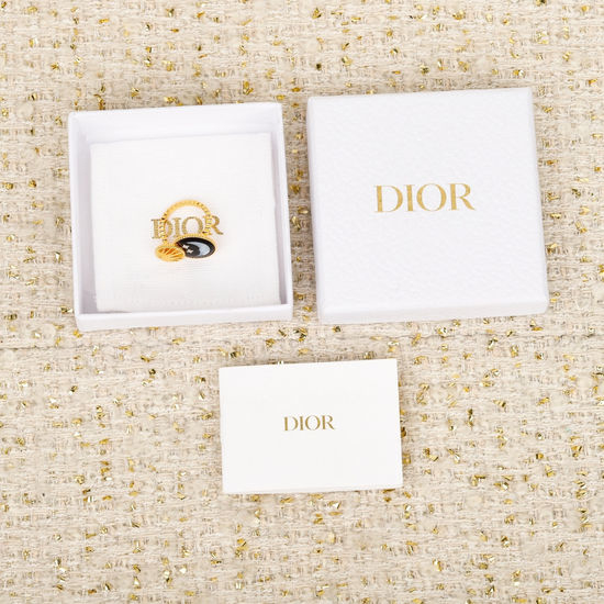 Christian Dior CD Sun Moon Star Diamond Open Ring