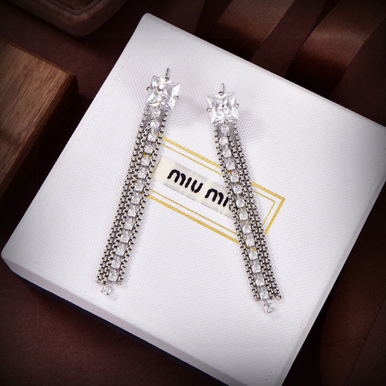 Miu Miu Tassel Design Premium Stud Earrings