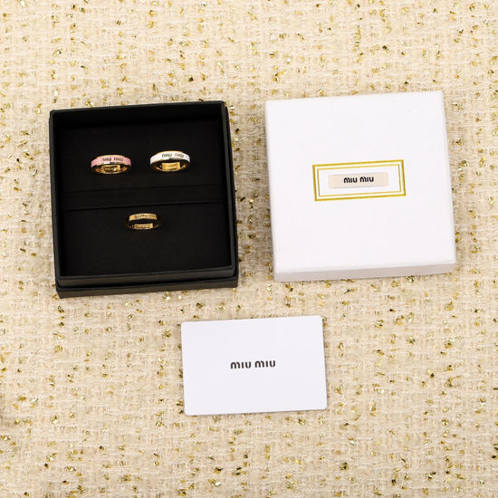 Miu Miu Elegant Three Piece Ring Set