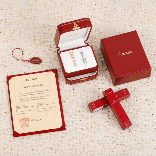 Cartier Classic Horn Stud Earrings with Sparkling Stone