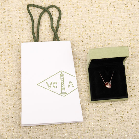 Van Cleef & Arpels VCA Exquisite Ladybug Pendant Necklace