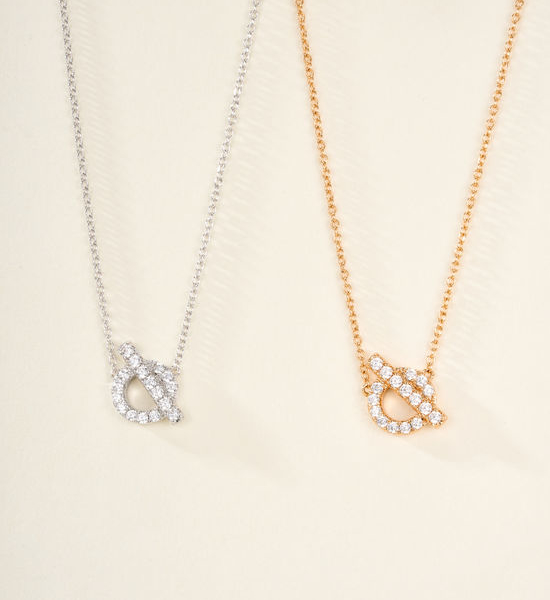 Hermes Minimalist Rhinestone Necklace