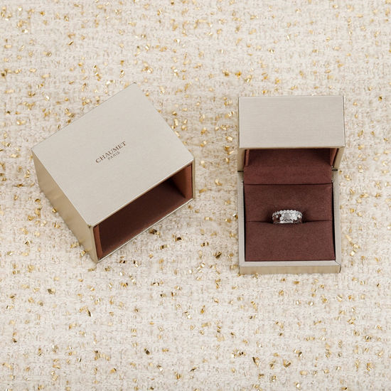 CHAUMET Honeycomb Textured Sterling Silver Ring