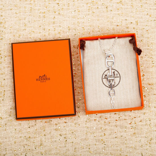 Hermes Simple Elegant Inlaid Zircon Necklace