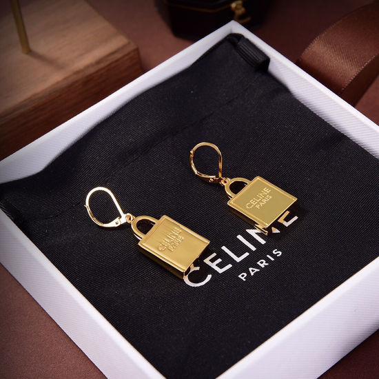 Celine Minimalist Fashion Gold Earring Set