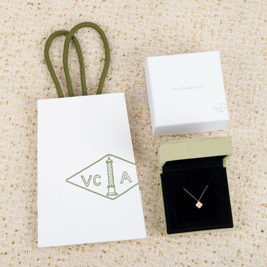 Van Cleef & Arpels VCA Classic Clover Charm Gold Necklace