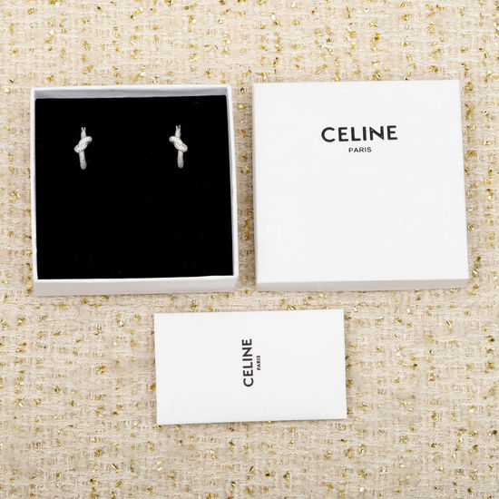 Celine Full Diamond Knot Earrings