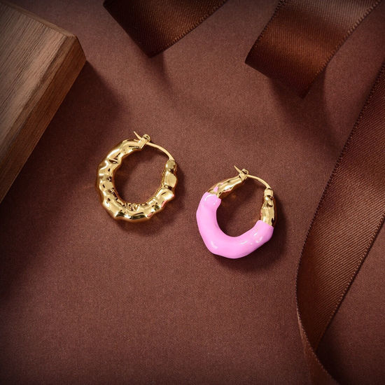 Bottega Veneta BV Asymmetric Design Personality Drop Earrings