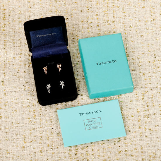 Tiffany & Co. Sterling Silver Knot Drop Earrings