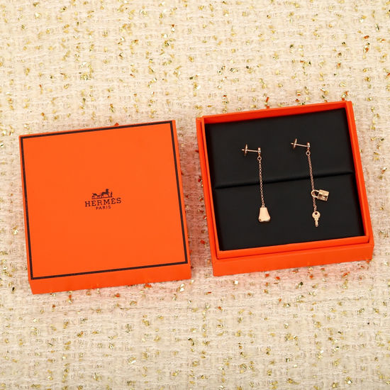 Hermes Classic Bell Charm Drop Earrings