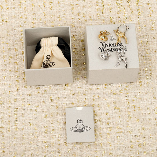 Vivienne Westhood Stereo Crystal Pearl Earrings