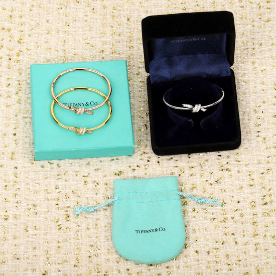 Tiffany & Co. Polished Twisted Knot Bangle Bracelet