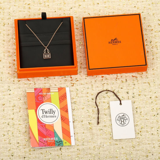 Hermes Solid Pendant Necklace With Anti-counterfeit Stamp