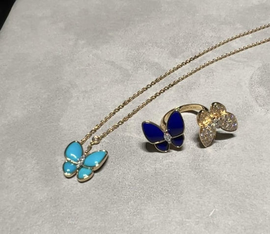 Van Cleef & Arpels VCA Mother of Pearl Diamond Butterfly Ring