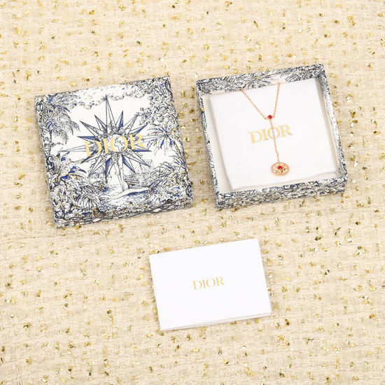 Christian Dior CD Diamond Octagonal Star Necklace