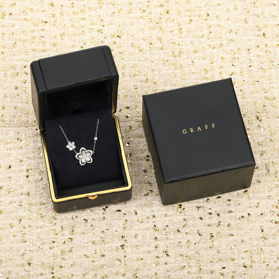 Graff Large Two Flower Blossom Necklace