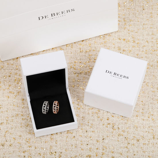 DE BEERS Sterling Silver Dew Drop CZ Ring