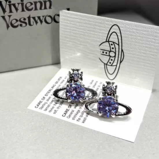 Vivienne Westhood Classic Saturn Shaped Stud Earrings