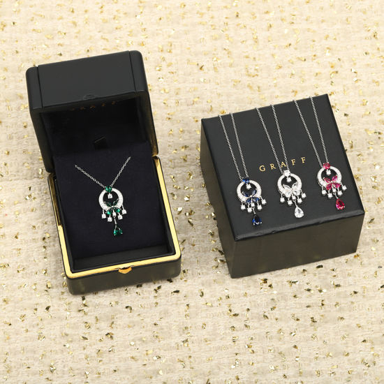 Graff Butterfly Necklace Diamond Inlaid Silver Jewelry