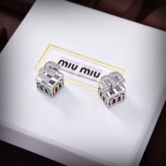 Miu Miu Miumiu New Simple Earrings, Daily Match